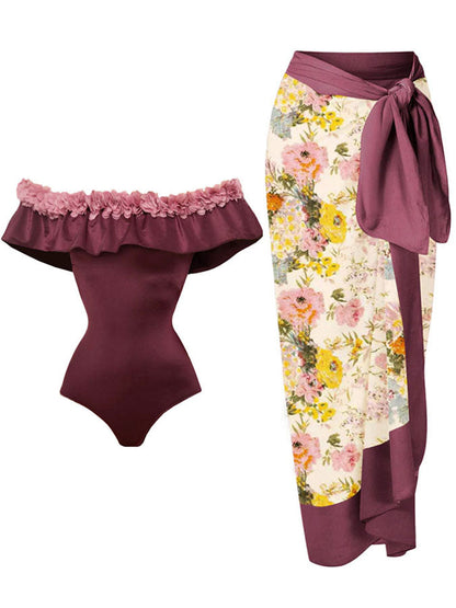 Fashion One Piece Swimsuit and Cover Up