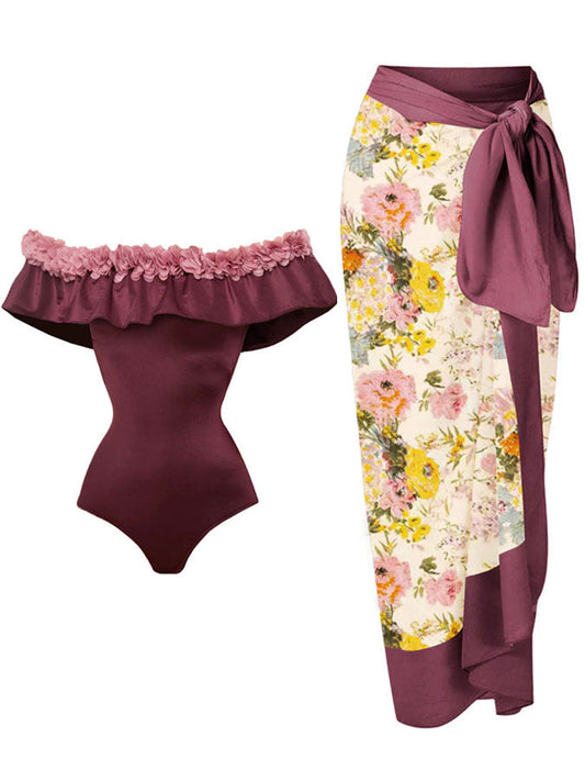 Fashion One Piece Swimsuit and Cover Up