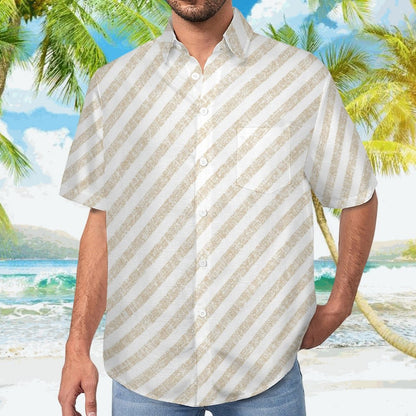 Men's Hawaiian Print Lapel Shirt 2304103745