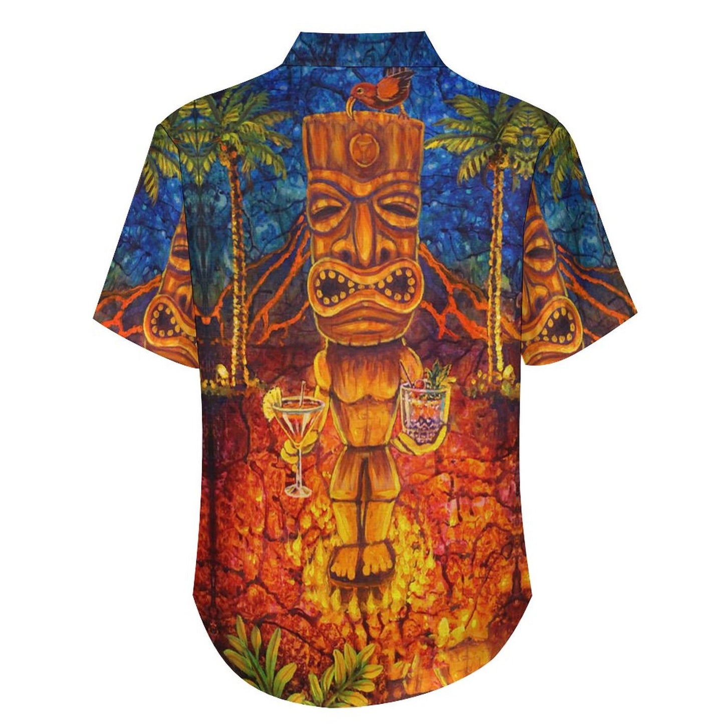 Tiki Chest Pocket Short Sleeve Hawaiian Shirt 2306100696