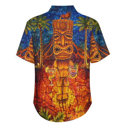 Tiki Chest Pocket Short Sleeve Hawaiian Shirt 2306100696