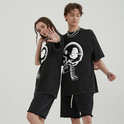 Unisex Vintage Solid Wash T-Shirts 2305104081