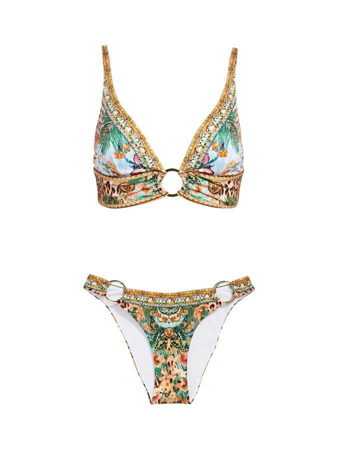 Print Flower Vintage Bikini And Cover up