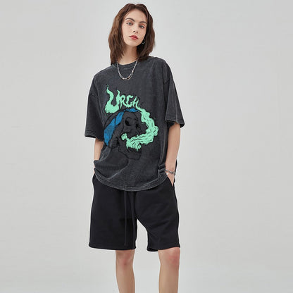 Unisex Vintage Solid Wash T-Shirts 2305101603