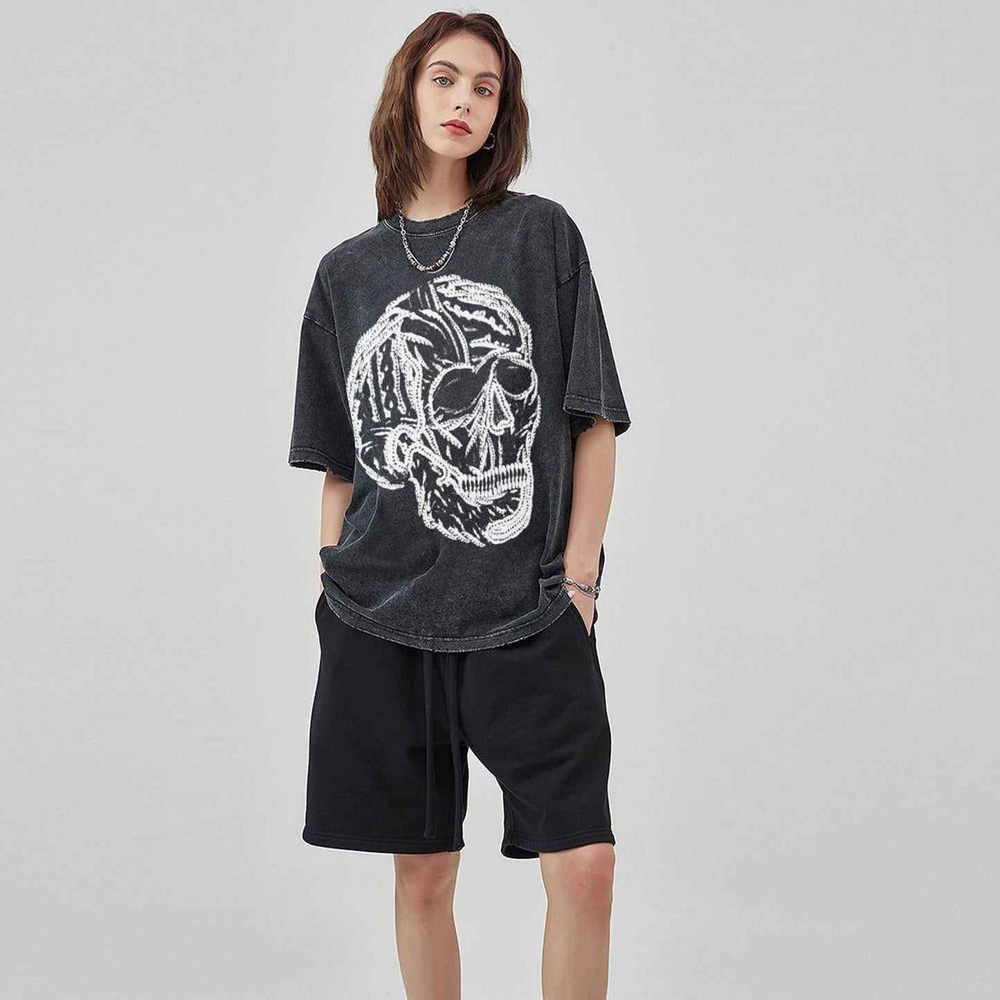 Unisex Vintage Solid Wash T-Shirts 2305101628