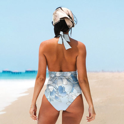 Casual Printed One Piece Swimsuit And Cover Up 2306103043