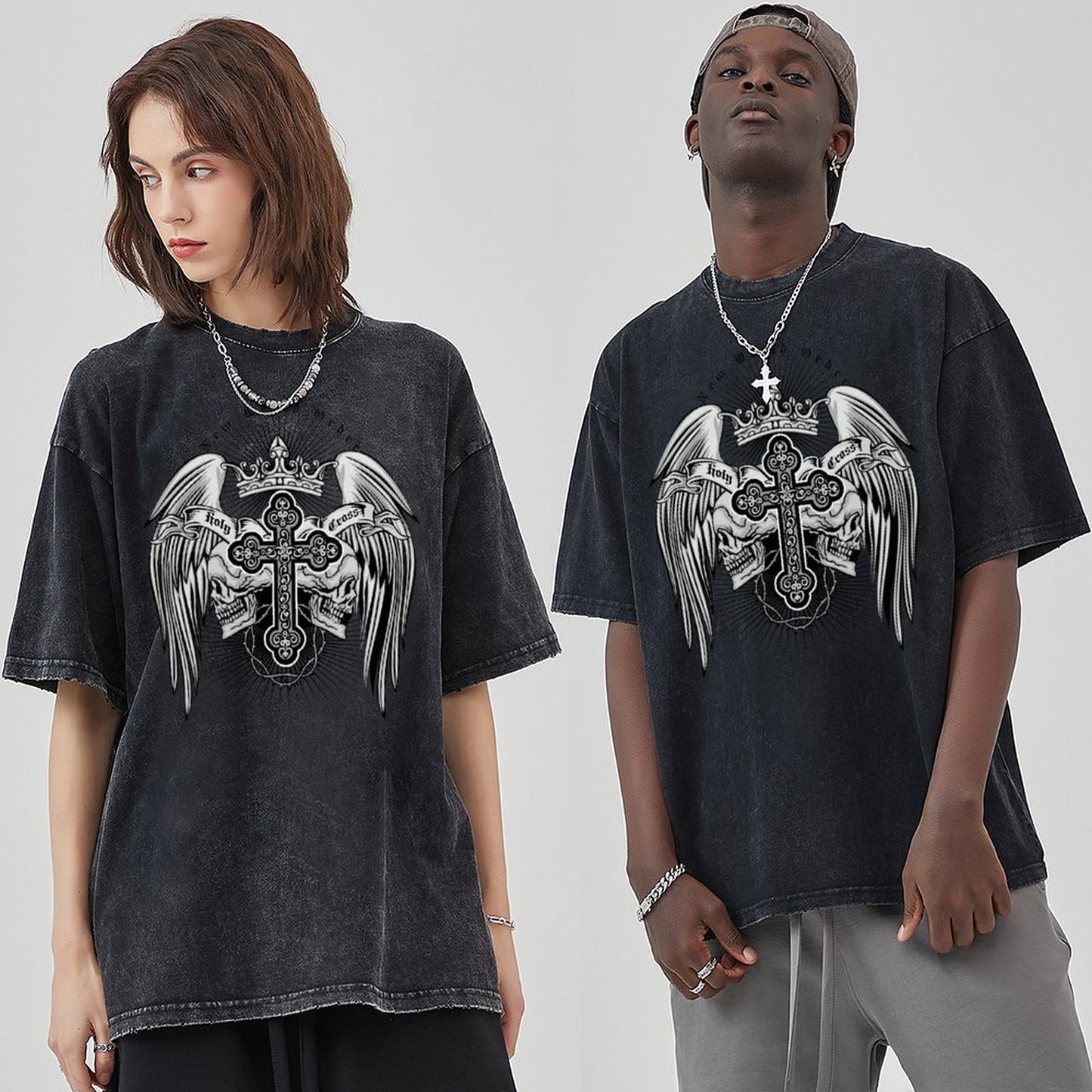 Unisex Vintage Solid Wash T-Shirts 2305101613
