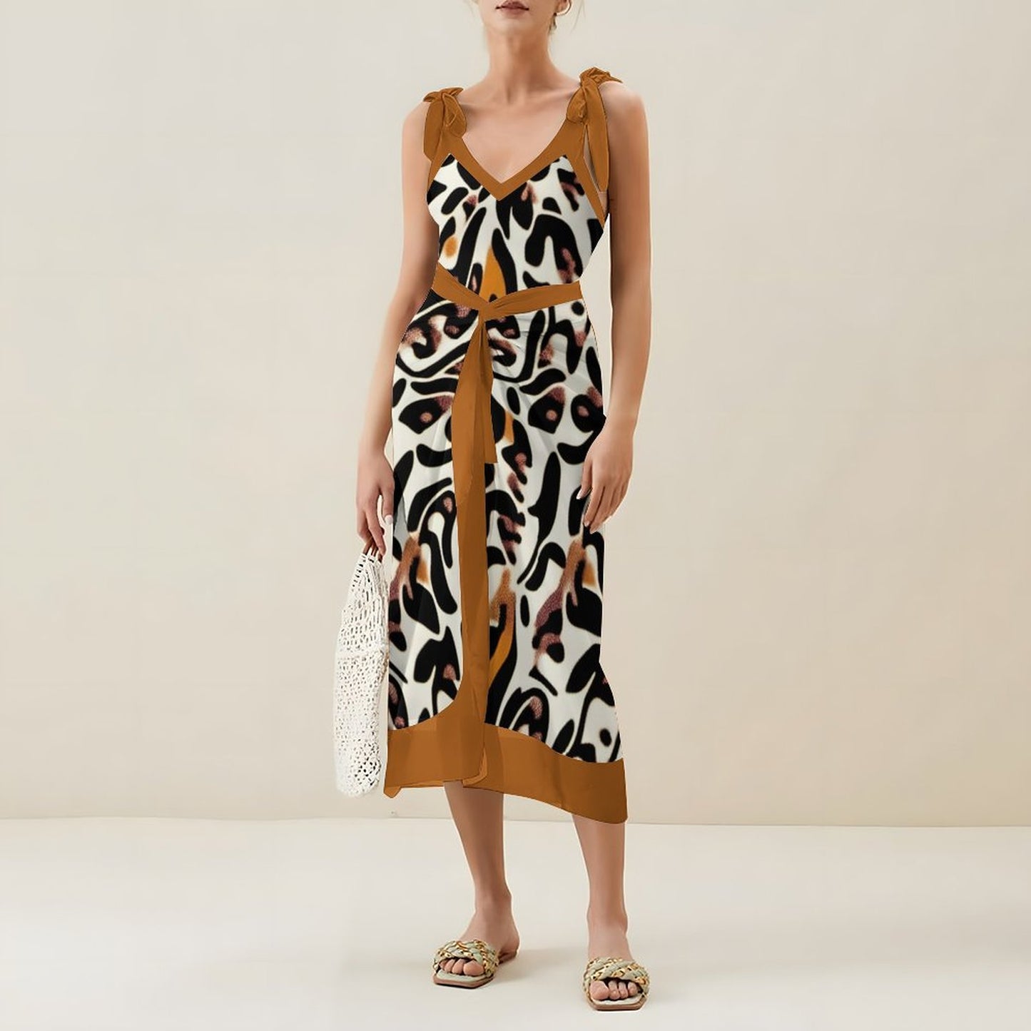 Casual Printed One-Piece Swimsuit And Cover Up 2305102497