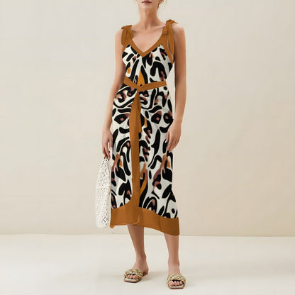 Casual Printed One-Piece Swimsuit And Cover Up 2305102497