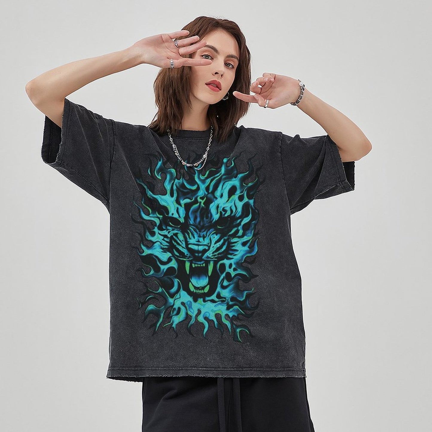 Unisex Vintage Solid Wash T-Shirts 2305101616