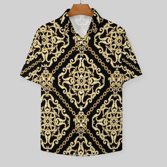 Men's Fashion Casual Printed Short Sleeve Shirts 2306104062