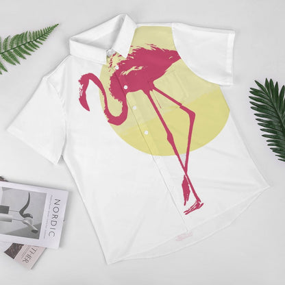 Men's Hawaiian Flamingo Print Vacation Shirt 2306101954