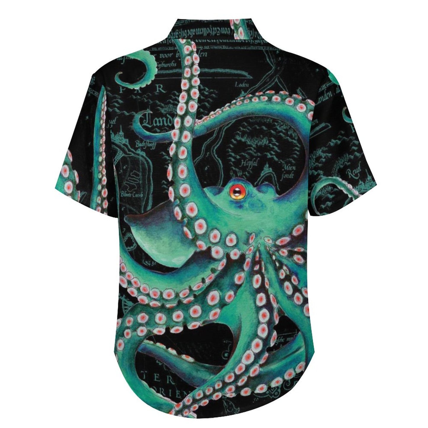 Men's Octopus Painted Art Print Vacation Hawaiian Shirt 2305106288