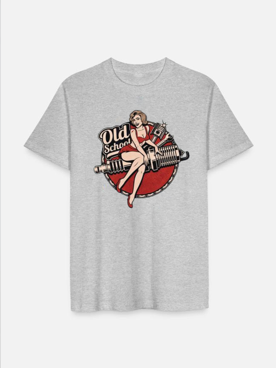 Unisex Round Neck Casual Printed Short Sleeve T-Shirt