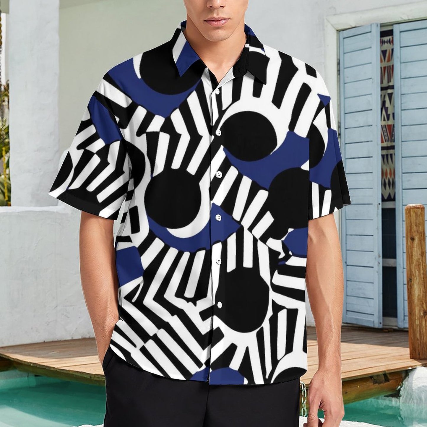Men's Fashion Casual Printed Short Sleeve Shirts 2306104051