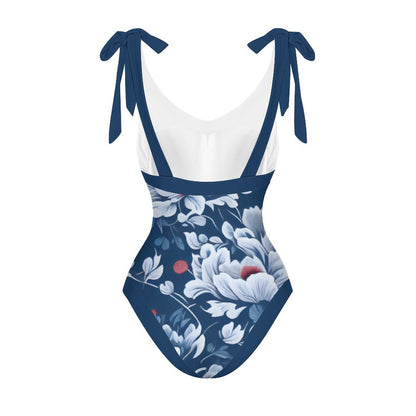 Casual Printed One-Piece Swimsuit And Cover Up 2305102499