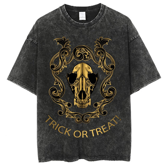 Unisex Vintage Solid Wash T-Shirts 2305101599
