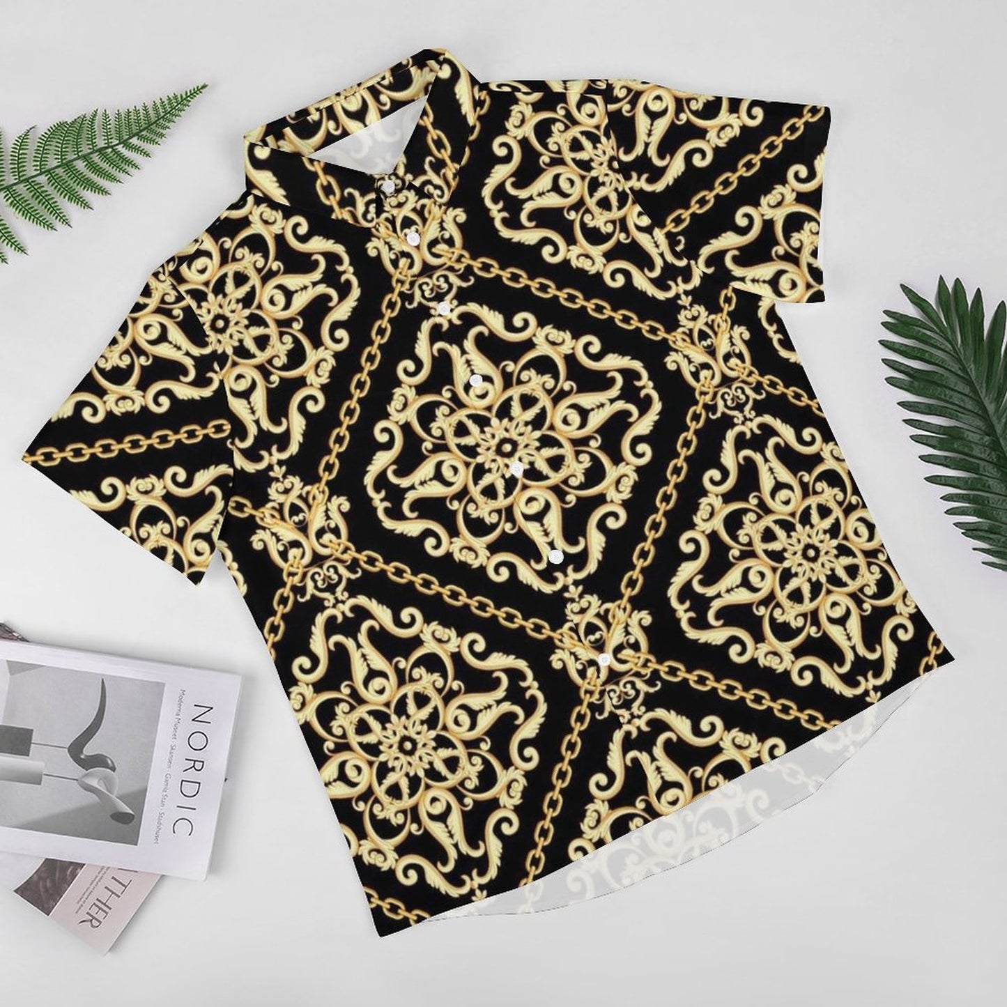 Men's Fashion Casual Printed Short Sleeve Shirts 2306104062
