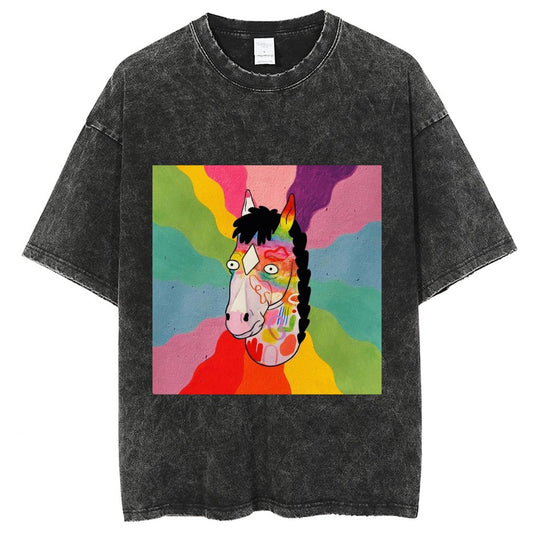 Unisex Vintage Solid Wash T-Shirts 2305103537