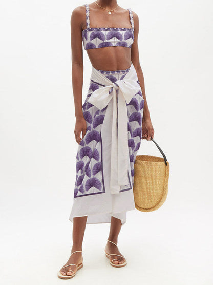 Women's Fashion Printed Bikini and Cover Up