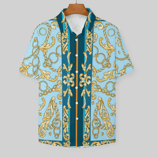 Men's Fashion Casual Printed Short Sleeve Shirts 2306100967