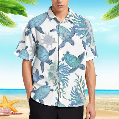 Men's Hawaiian Print Resort Shirt 2305101674