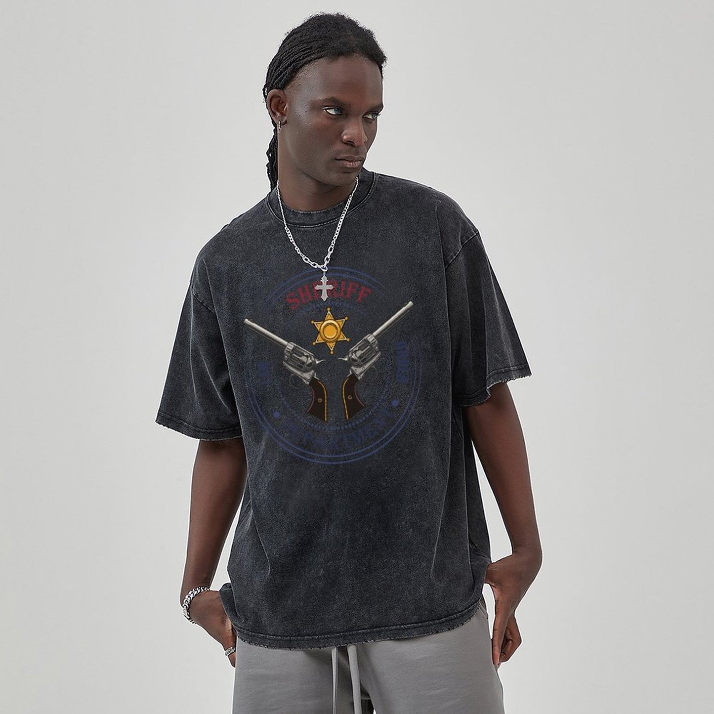 Unisex Vintage Solid Wash T-Shirts 2305102850