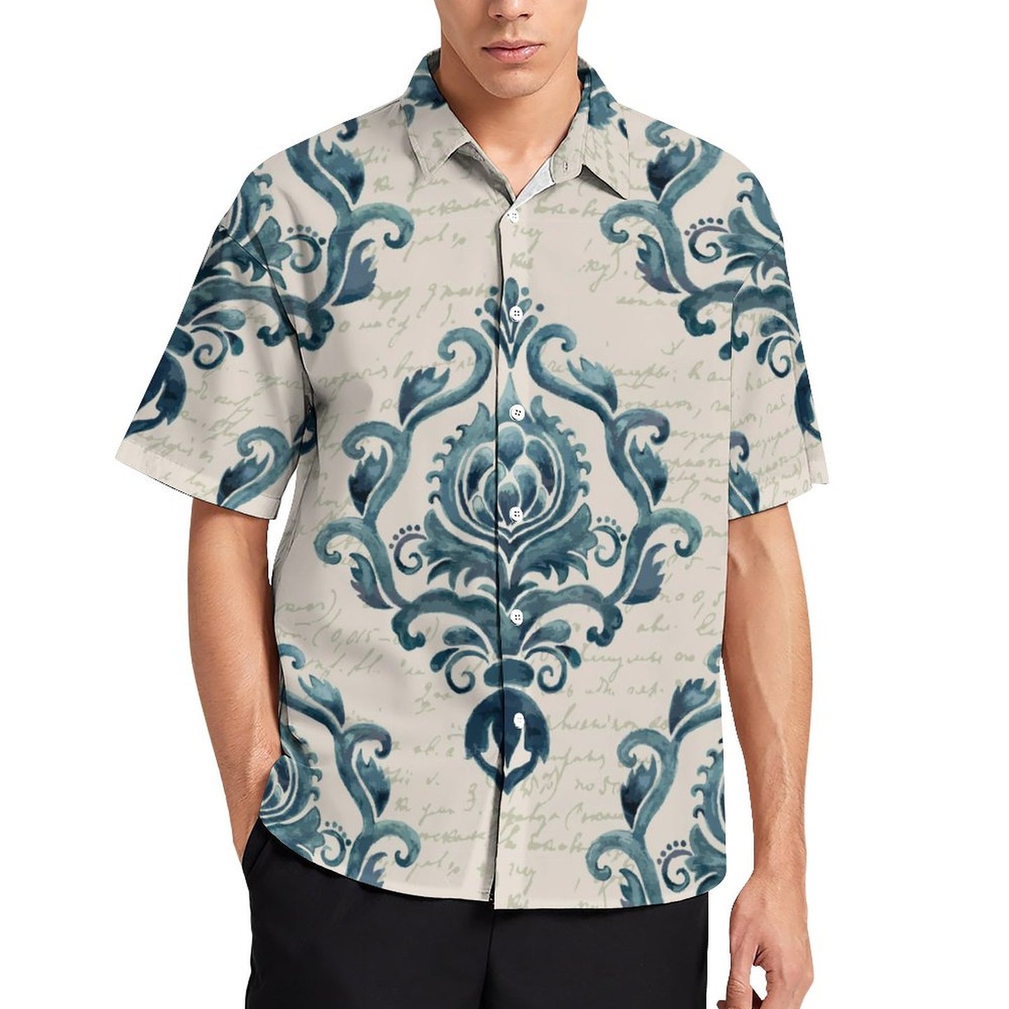 Men's Fashion Casual Printed Short Sleeve Shirts 2306101346