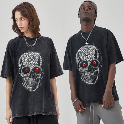 Unisex Vintage Solid Wash T-Shirts 2305104073