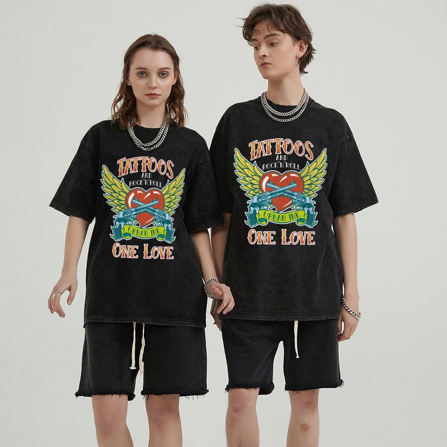 Unisex Vintage Solid Wash T-Shirts 2305102638