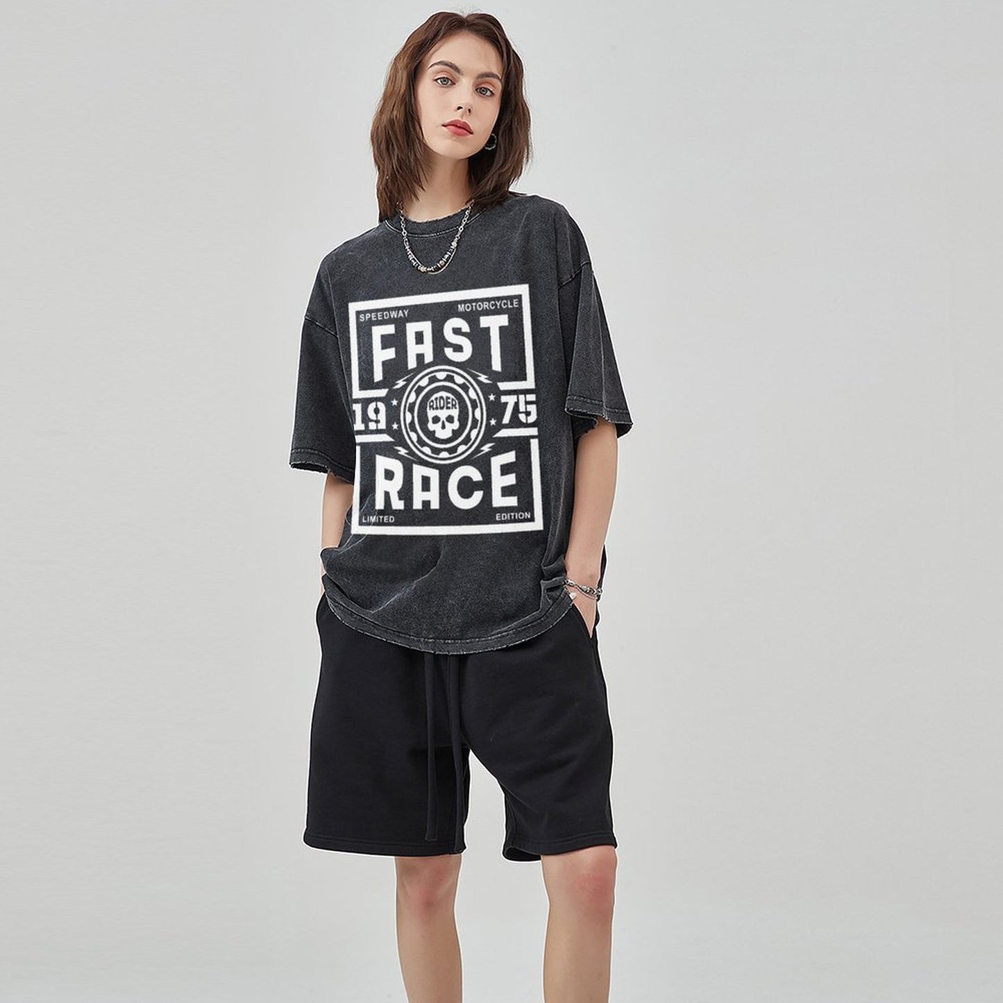 Unisex Vintage Solid Wash T-Shirts 2305102844