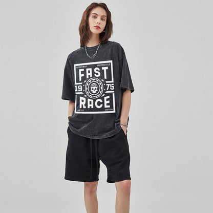 Unisex Vintage Solid Wash T-Shirts 2305102844