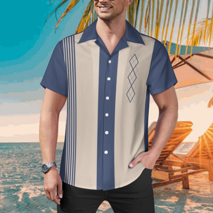 Men's Hawaiian Print Casual Shirt 2304104803