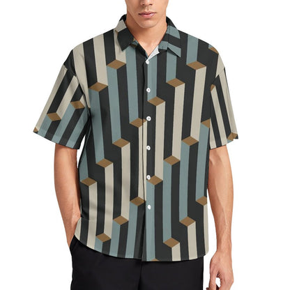 Men's Fashion Casual Printed Short Sleeve Shirts 2306101898