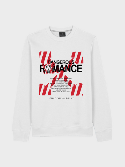 Men's Letter Round Neck Casual Printed Long Sleeve Sweatshirt