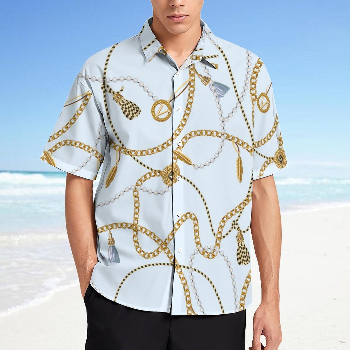 Men's Fashion Casual Printed Short Sleeve Shirts 2306101336