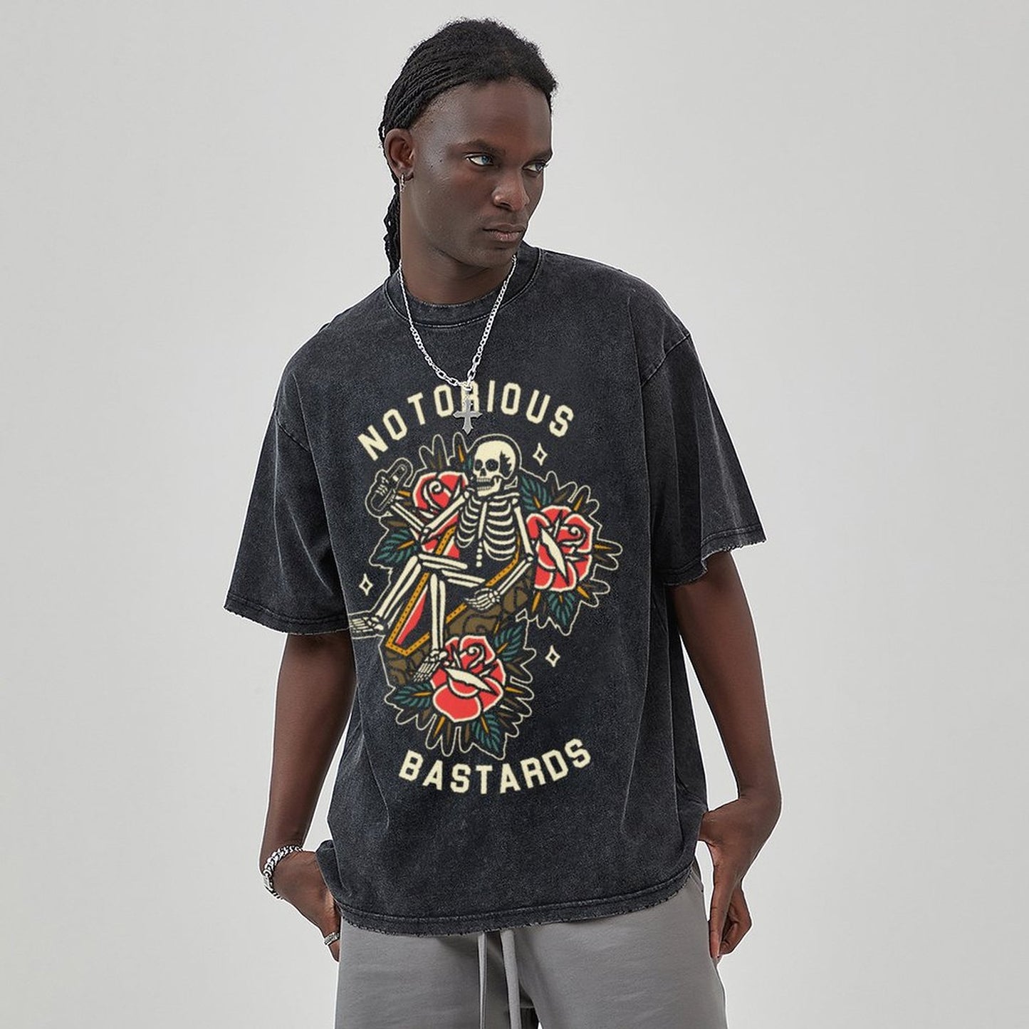Unisex Vintage Solid Wash T-Shirts  2305101932