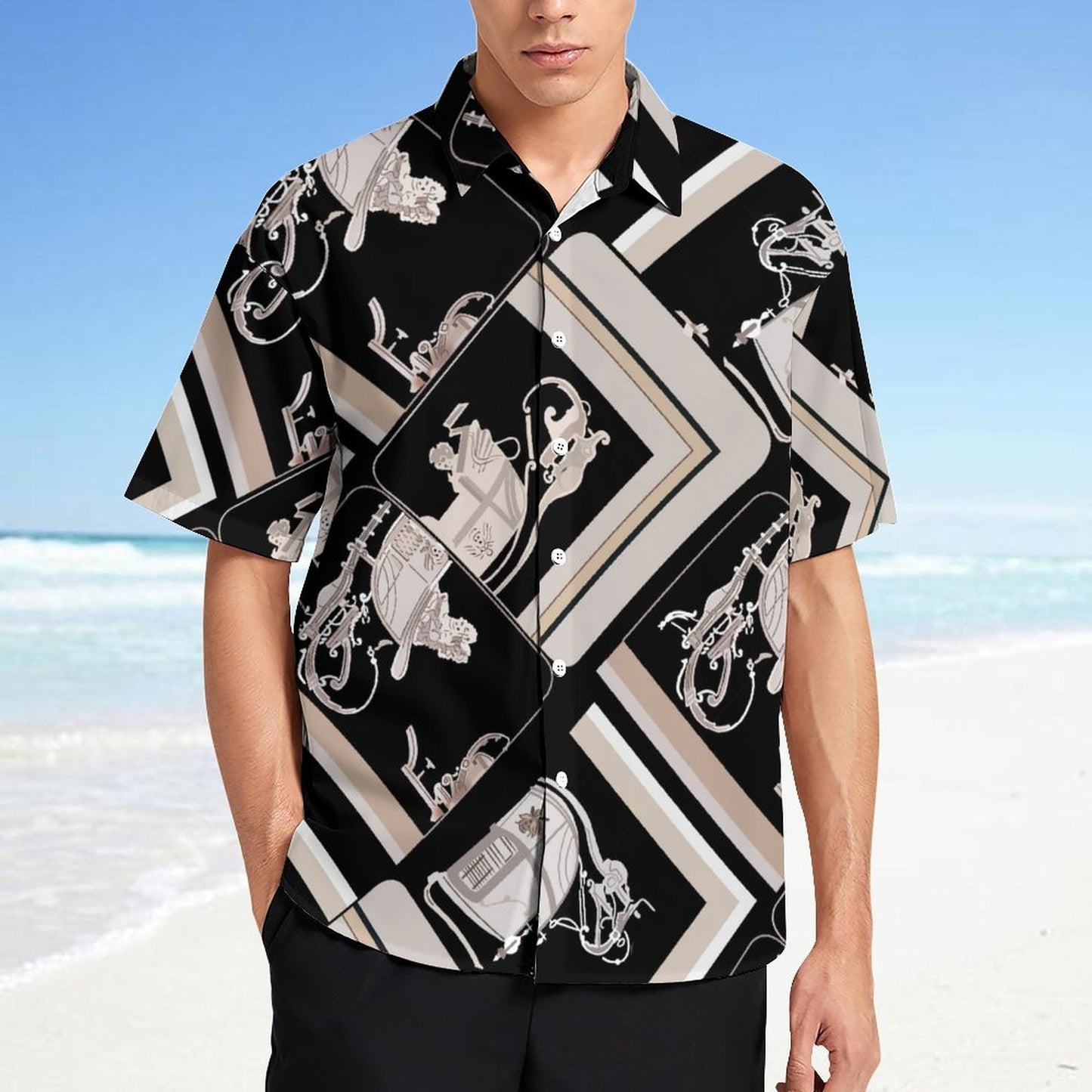 Men's Fashion Casual Printed Short Sleeve Shirts 2306100945