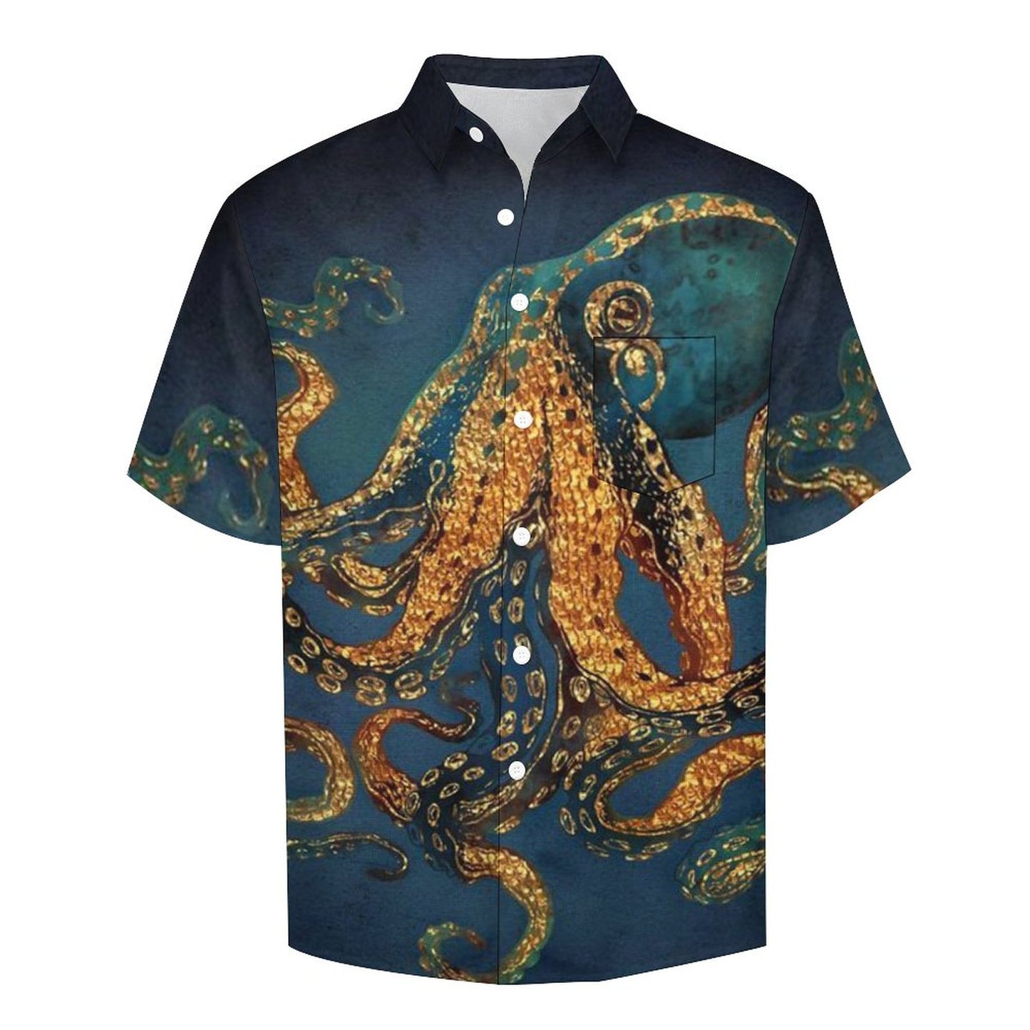 Men's Hawaiian Print Lapel Shirt 2304106415