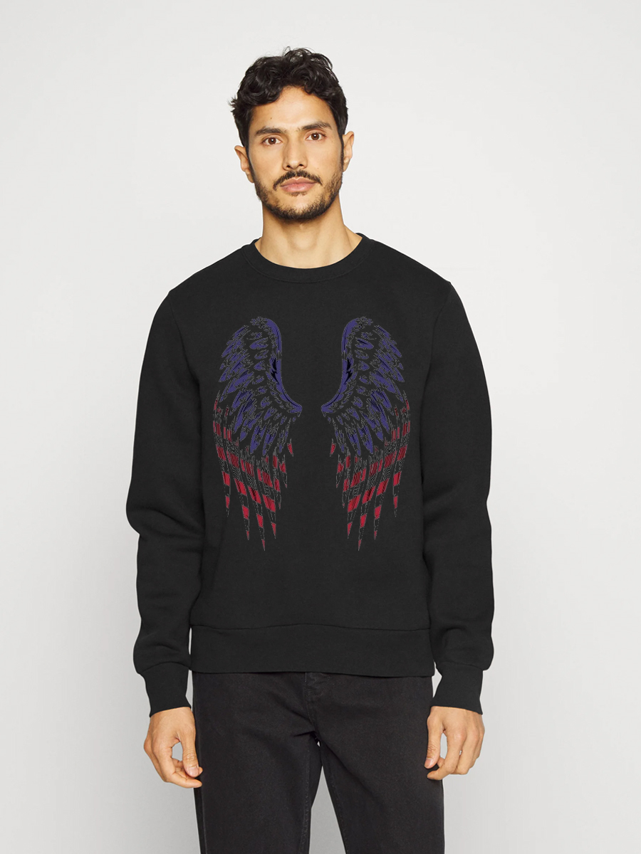 Men's Round Neck Casual Printed Long Sleeve Sweatshirt