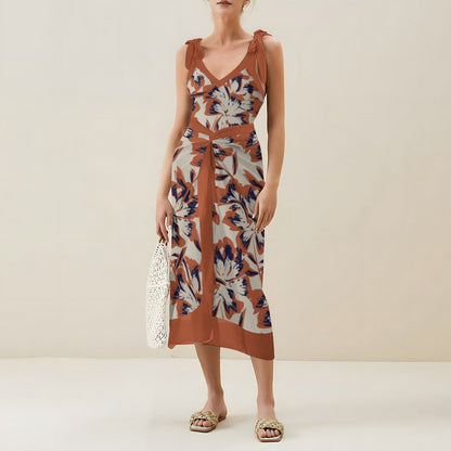 Casual Printed One-Piece Swimsuit And Cover Up 2305102449