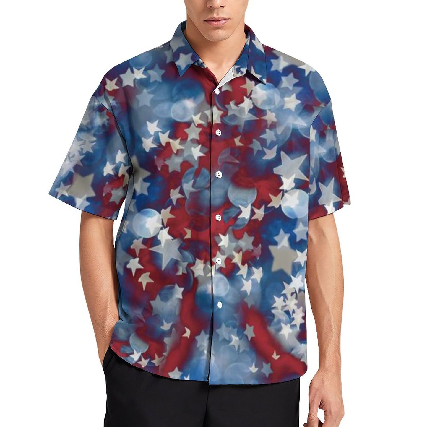 Men's Hawaiian Print Resort Shirt 2305101458