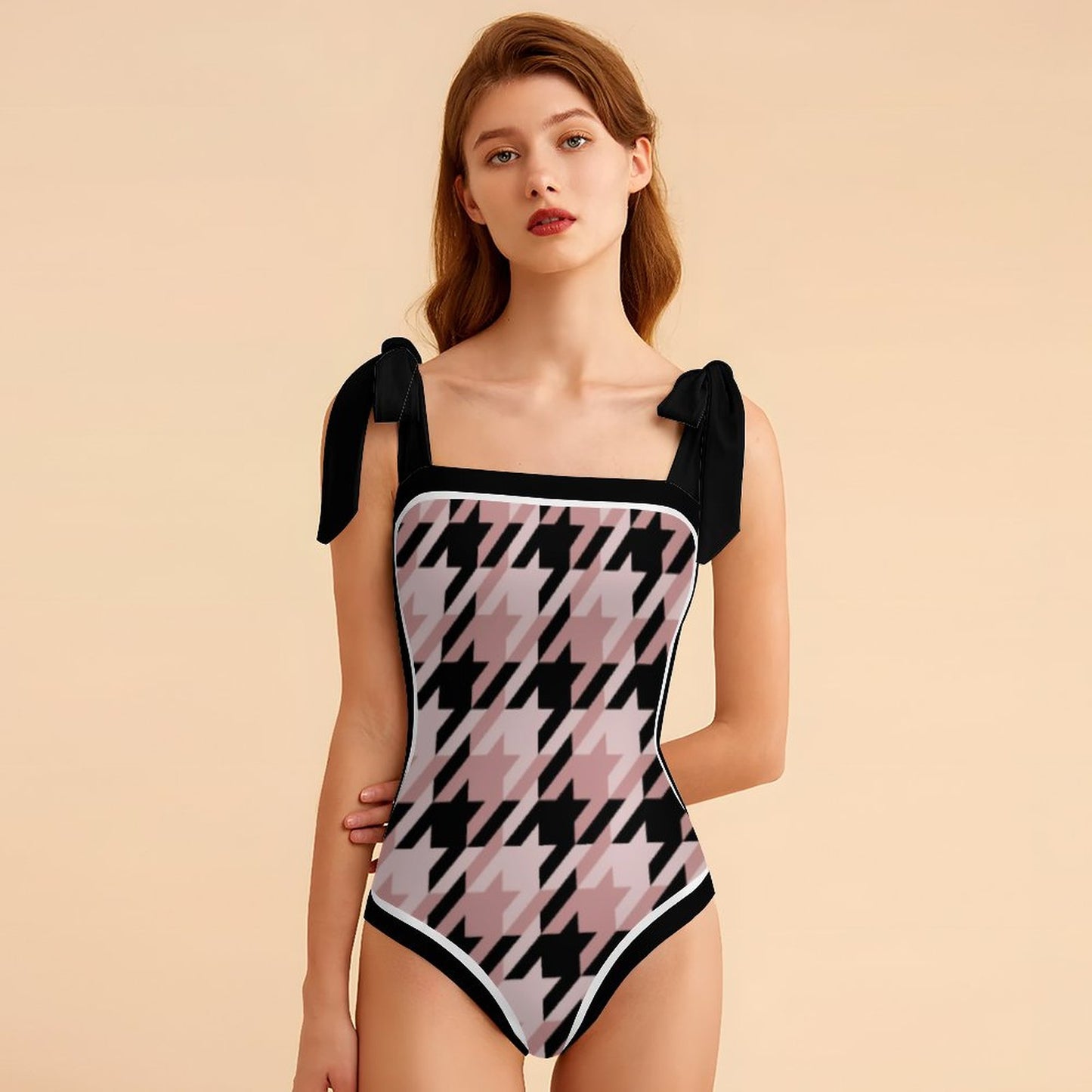 Fashion Printed One Piece Swimsuit And Cover Up 2305104455