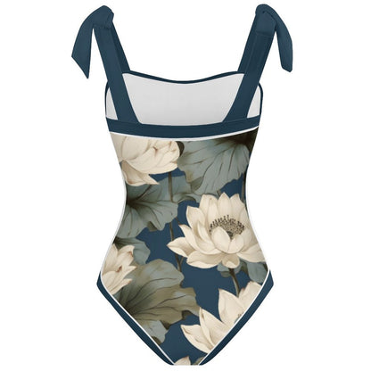 Fashion Printed One Piece Swimsuit And Cover Up 2305104416