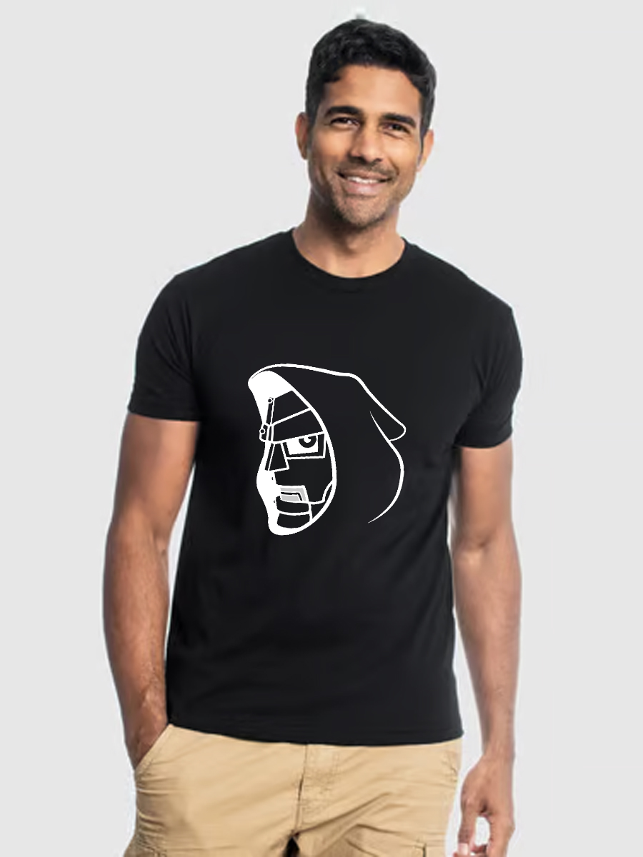 Men's Casual Doom Marvel Comics Printed Round Neck Short Sleeve T-Shirt