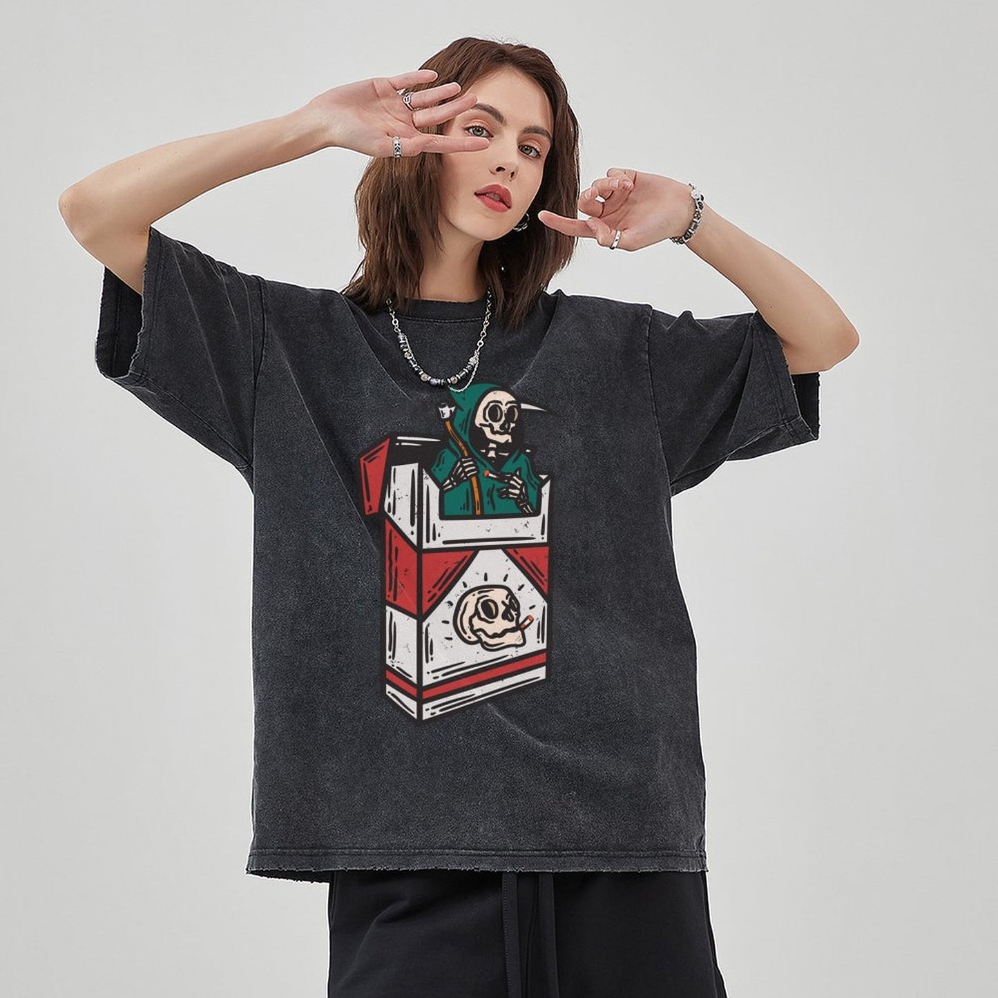 Unisex Vintage Solid Wash T-Shirts 2305102843