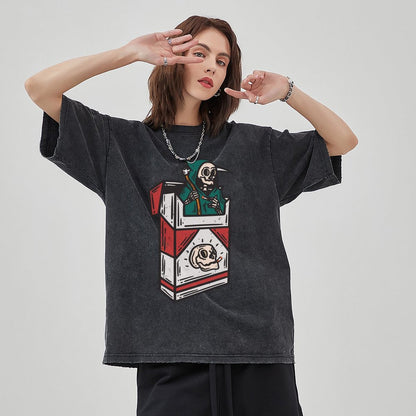 Unisex Vintage Solid Wash T-Shirts 2305102843