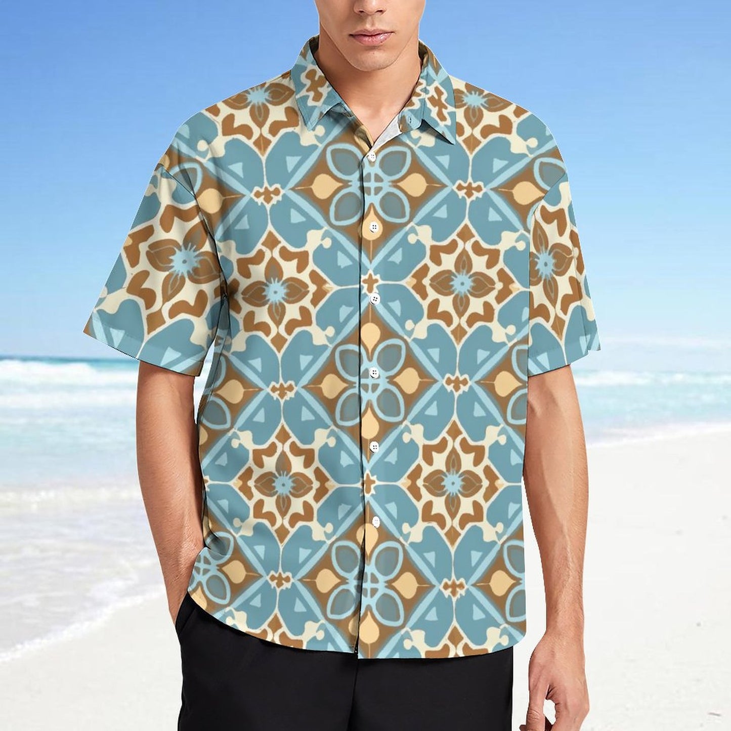 Men's Fashion Casual Printed Short Sleeve Shirts 2306100442