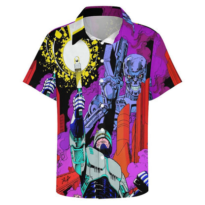 Men's Fashion Casual Printed Short Sleeve Shirts 2306104389