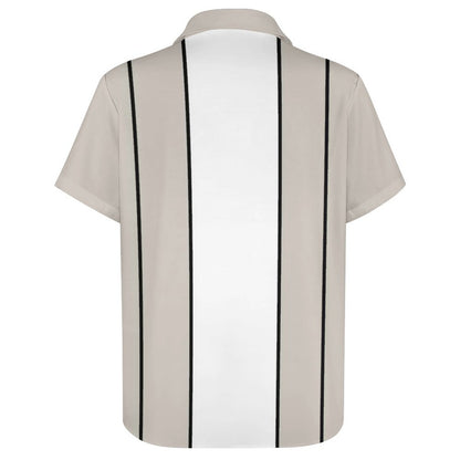 Men's Geometric Stripe Short Sleeve Shirt